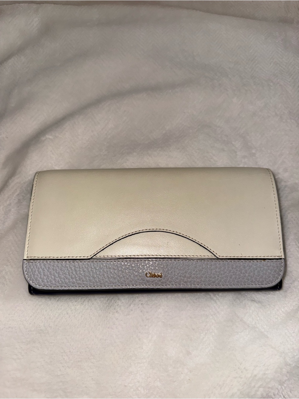 Chloé colorblock leather long flap wallet